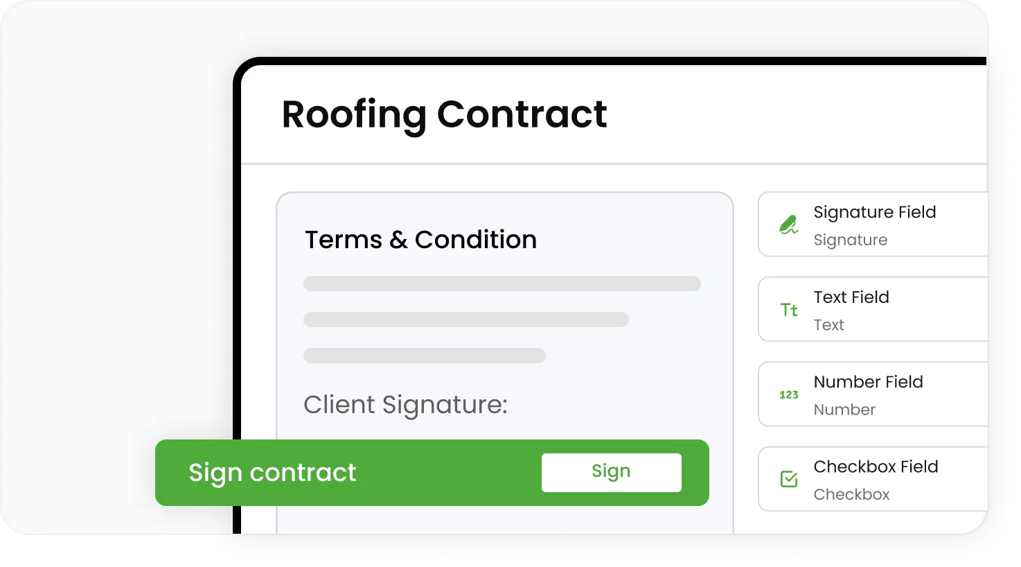 Turn an approved estimate into a contract in seconds