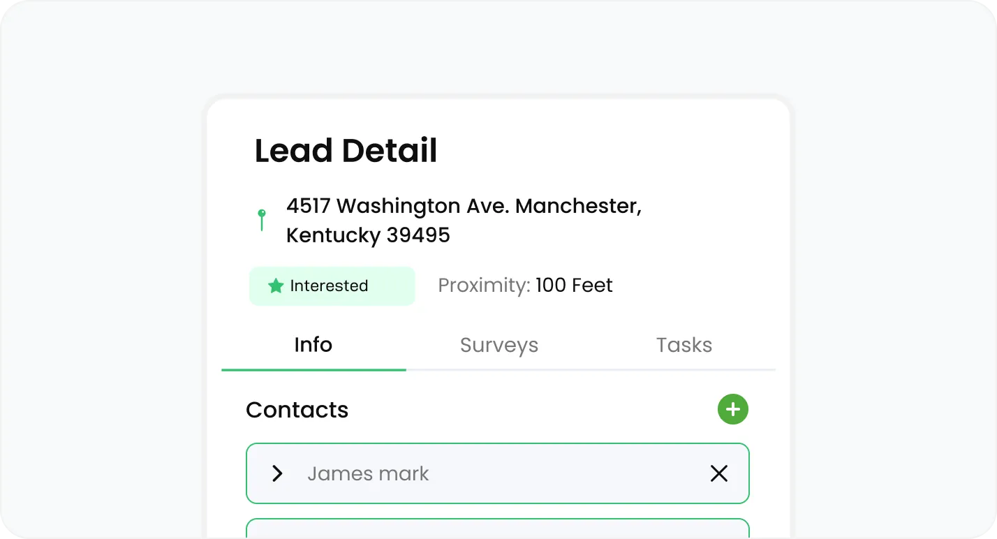 Location data sits on the actual lead and job records