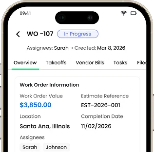 Work orders in Knockio