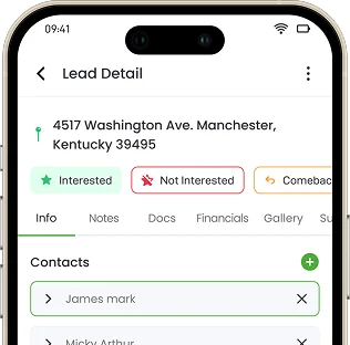 Lead management in Knockio