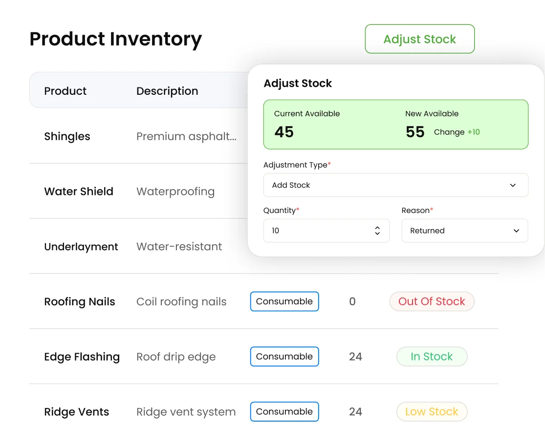 Inventory management preview