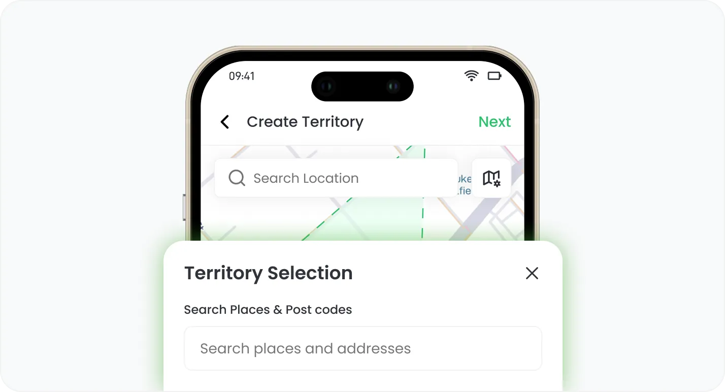 Draw a boundary by hand or auto-build one from a ZIP, city, or address