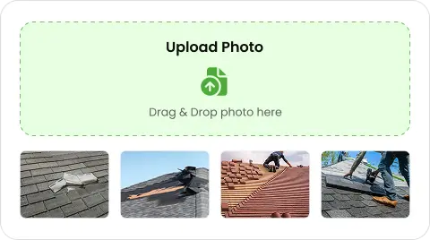 Knockio photo and video upload screen attaching job media to a customer record